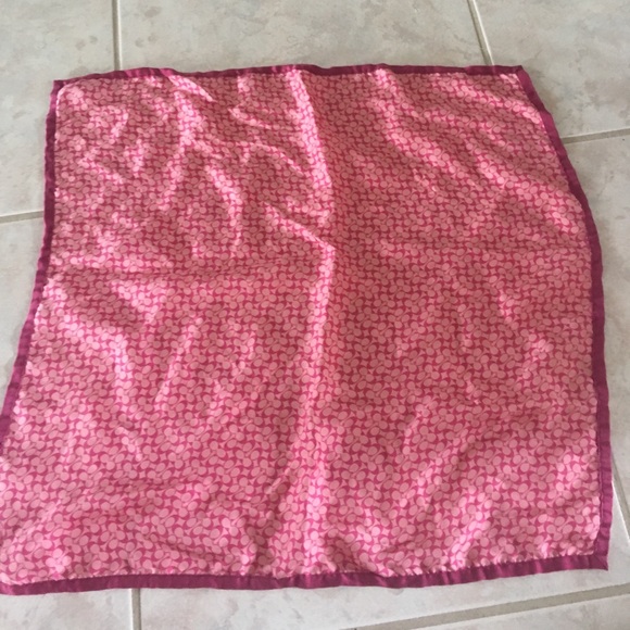 Coach monogram pink silk scarf - Picture 1 of 2